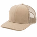 Cappellino da baseball taglia unica in tessuto e rete beige - visiera curva traspirante