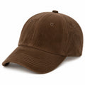 Cappellino da baseball taglia unica in tessuto a coste marrone - visiera curva casual