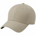 Cappellino da baseball taglia unica in tessuto beige con visiera curva per uso quotidiano