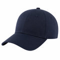 Cappellino da baseball taglia unica in tessuto blu navy con visiera curva