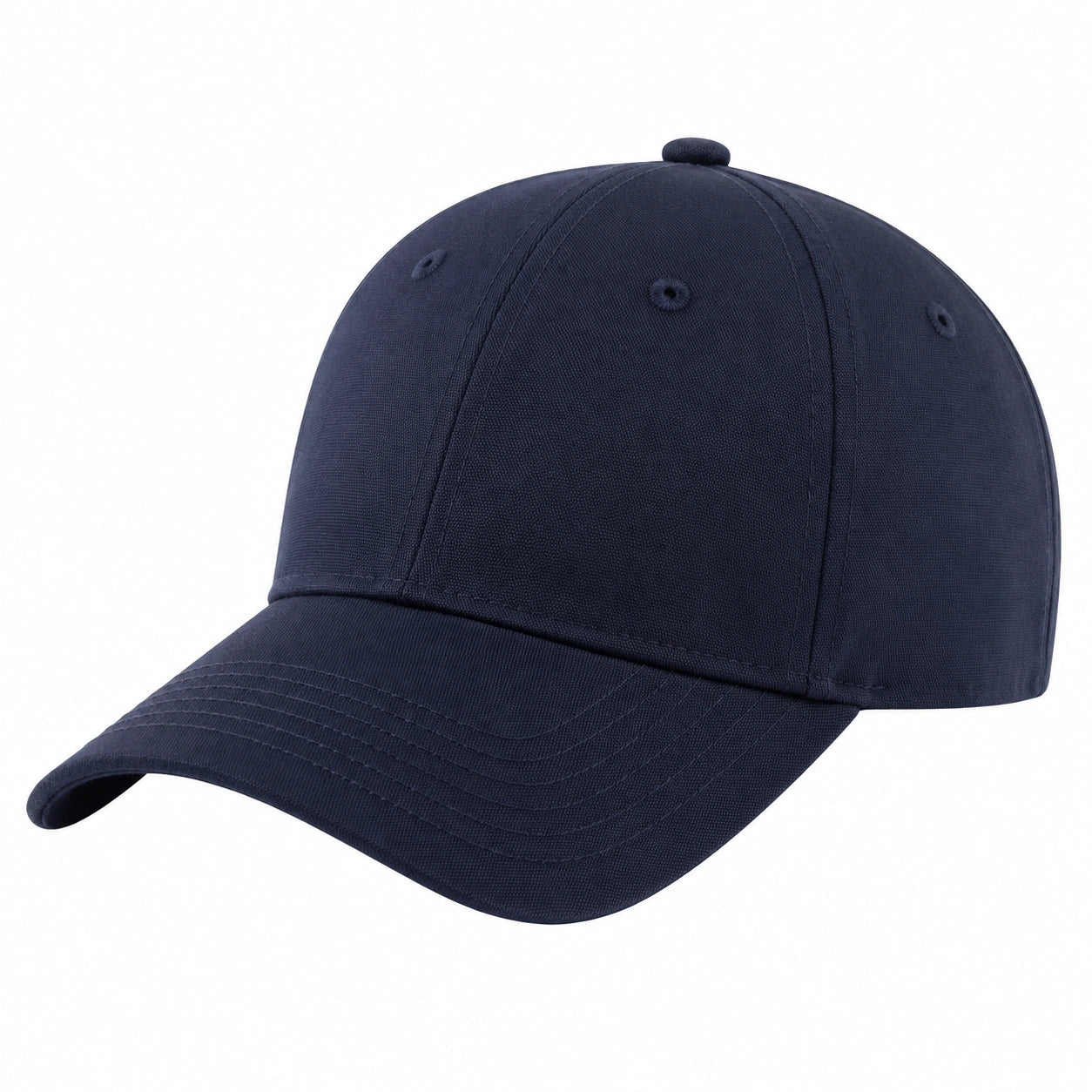 Cappellino da baseball taglia unica in tessuto blu navy con visiera curva