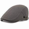 Cappello piatto taglia unica in tessuto grigio regolabile stile casual