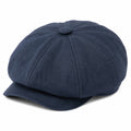 Coppola da uomo taglia unica in tessuto blu navy stile classico