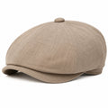 Cappello con visiera taglia unica in tessuto beige stile casual