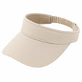 Visiera parasole taglia unica in tessuto beige con fascia elastica regolabile