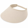 Visiera parasole taglia unica in tessuto beige con fascia elastica - stile casual