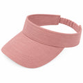 Visiera parasole taglia unica in tessuto rosa con fascia elastica per attività all'aperto